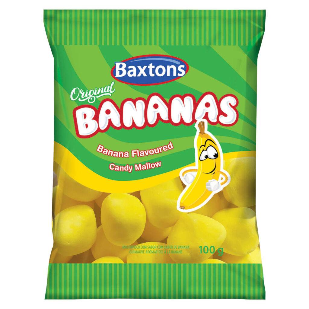 Baxtons Mallows — Bananas 100g